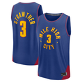 Trusc D.Nuggets #3 Julian Strawther Blue Fast Break Replica Player Jerseys - Statement Edition
