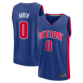 Trusc D.Pistons #0 Jalen Duren  Blue Fast Break Replica Jerseys - Icon Edition