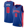 Trusc D.Pistons #0 Jalen Duren Blue Swingman Jerseys - Icon Edition
