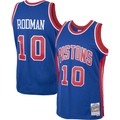 Trusc D.Pistons #10 Dennis Rodman Mitchell & Ness Royal 198889 Hardwood Classics Swingman Jerseys