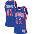 Trusc D.Pistons #11 Isiah Thomas Mitchell & Ness Blue 198889 Hardwood Classics Swingman Jerseys
