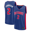Trusc D.Pistons #2 Cade Cunningham  Blue Fast Break Replica Player Jerseys - Icon Edition