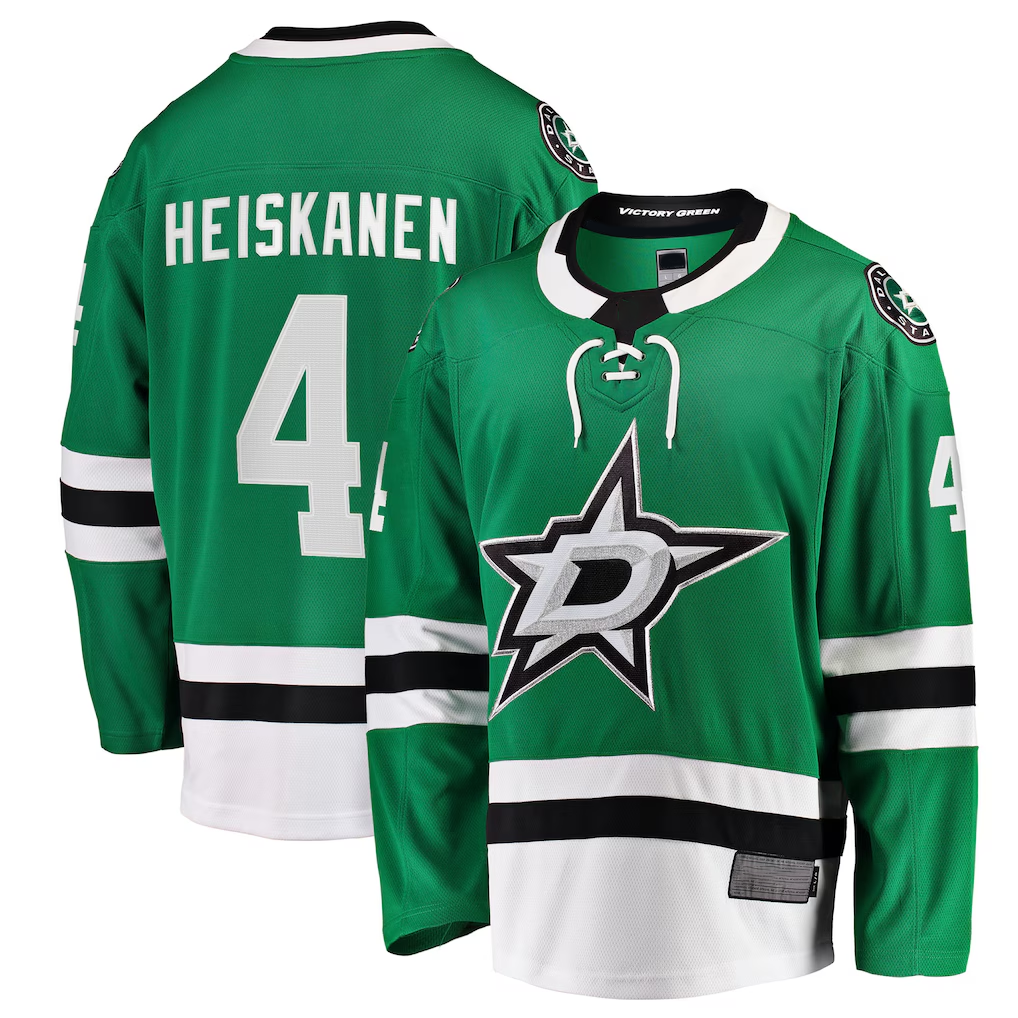 Trusc D.Stars #4 Miro Heiskanen Kelly Green Team Color Breakaway Player Jerseys