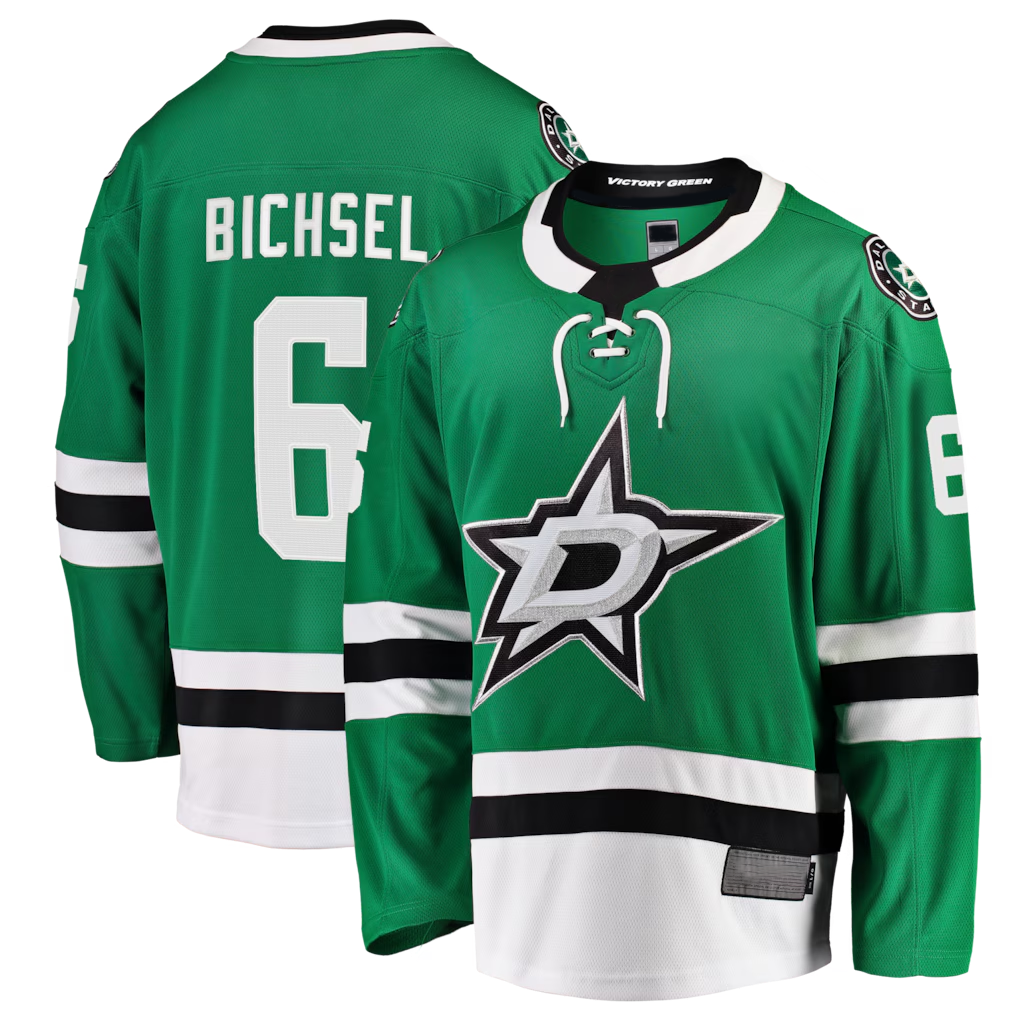 Trusc D.Stars #6 Lian Bichsel Kelly Green Home Breakaway Jerseys