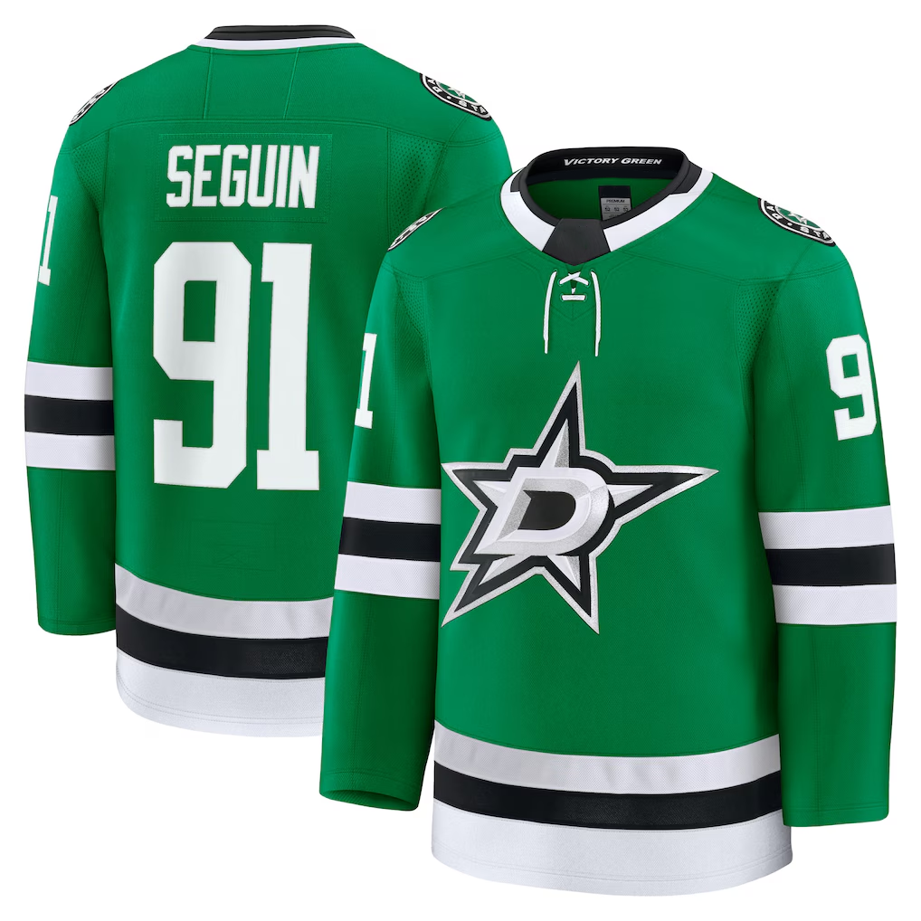 Trusc D.Stars #91 Tyler Seguin Kelly Green Home Premium Jerseys