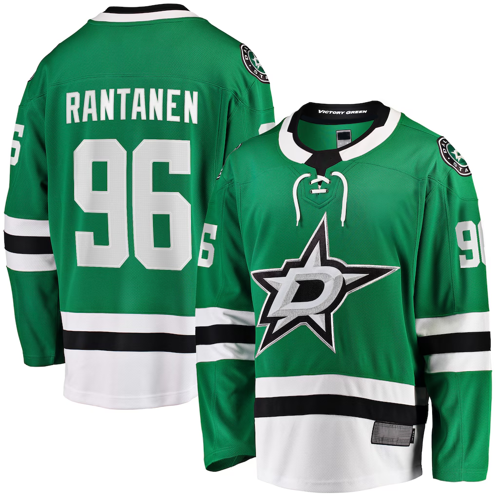 Trusc D.Stars #96 Mikko Rantanen Kelly Green Home Breakaway Jerseys