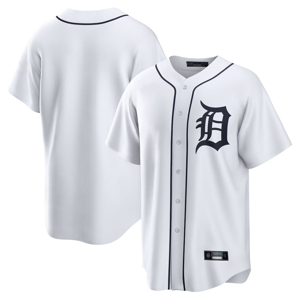 Trusc D.Tigers White Home Game Blank Player Stitched Jerseys
