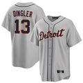 Trusc D.Tigers #13 Dillon Dingler Player Gray Home Game Stitched Jerseys