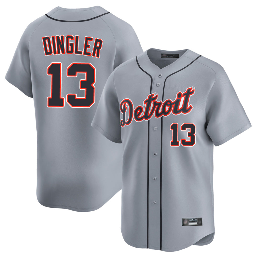 Trusc D.Tigers #13 Dillon Dingler Player Gray Home Limited Stitched Jerseys