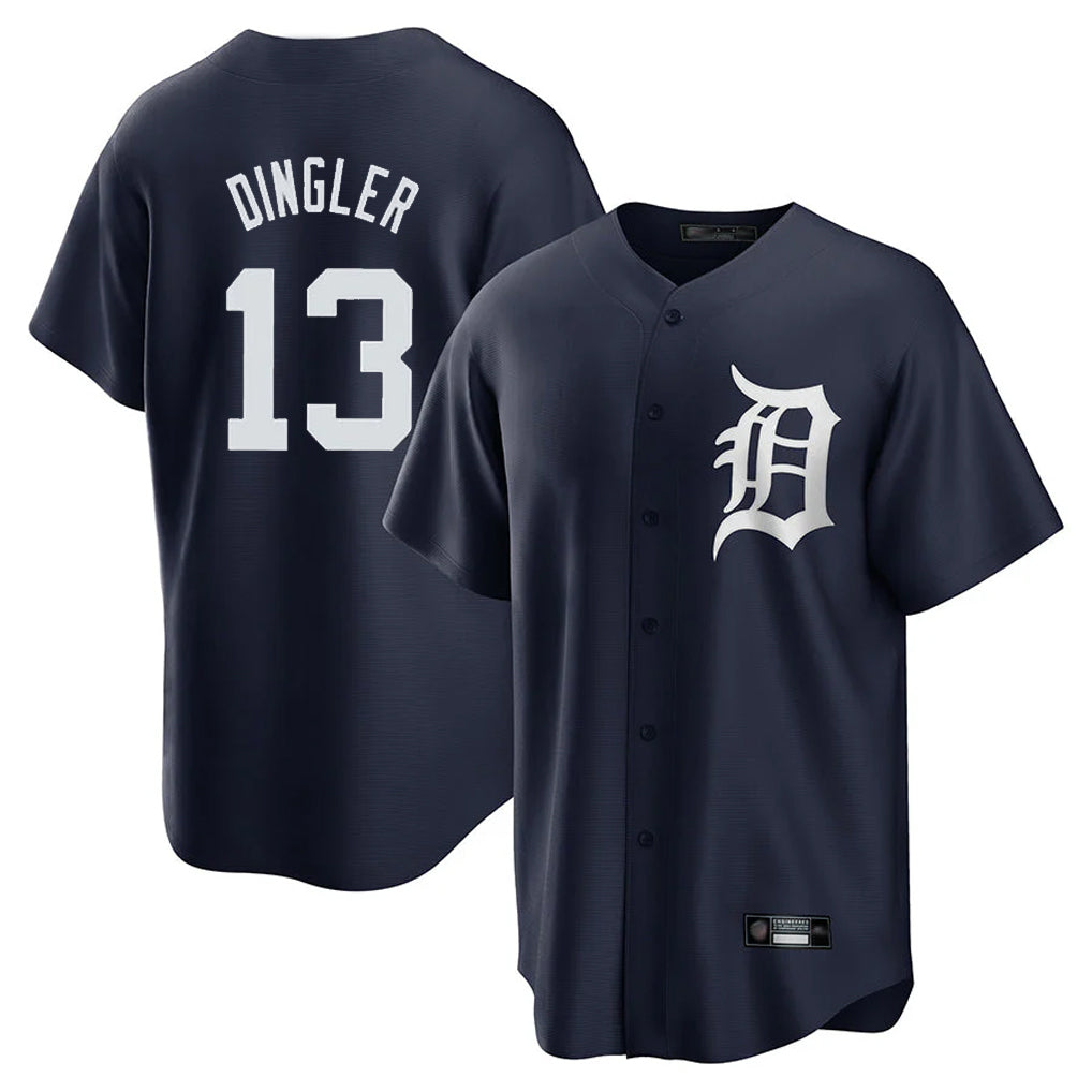 Trusc D.Tigers #13 Dillon Dingler Player Navy Game Home Stitched Jerseys