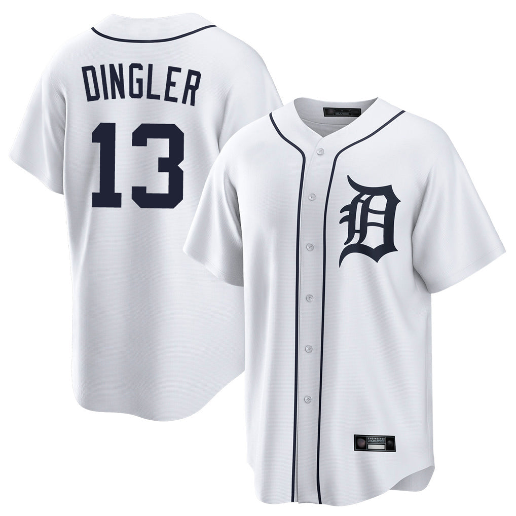 Trusc D.Tigers #13 Dillon Dingler Player White Home Game Stitched Jerseys