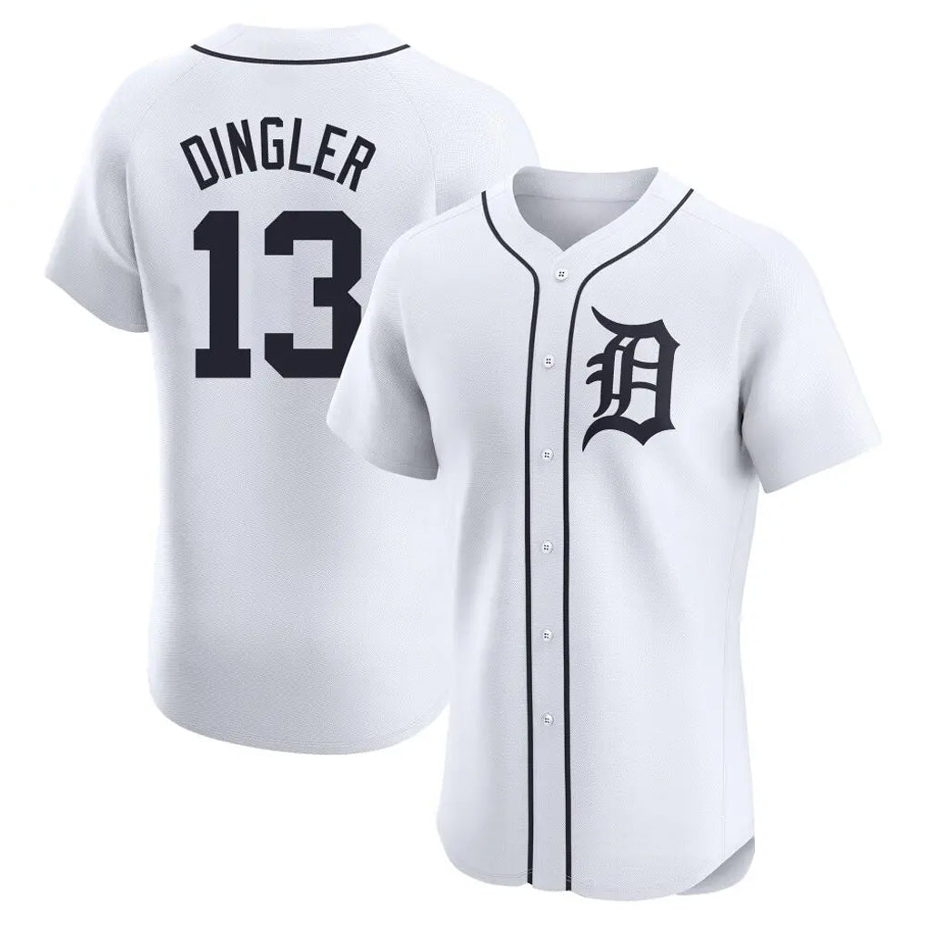 Trusc D.Tigers #13 Dillon Dingler Player White Limited Elite Home Stitched Jerseys