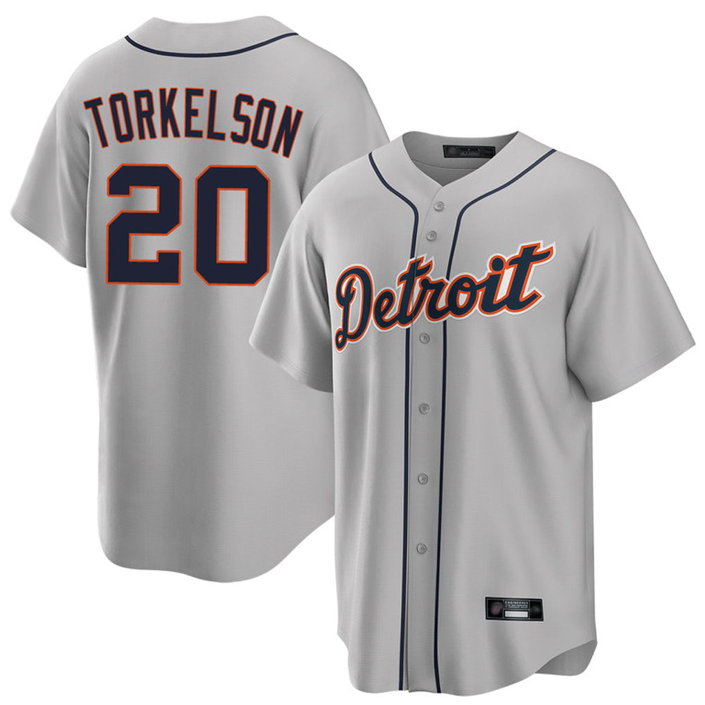 Trusc D.Tigers #20 Spencer Torkelson Player Gray Home Game Stitched Jerseys