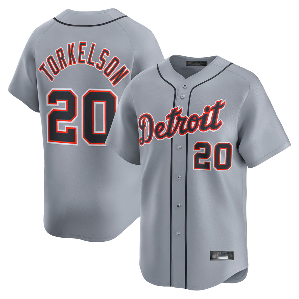 Trusc D.Tigers #20 Spencer Torkelson Player Gray Home Limited Stitched Jerseys