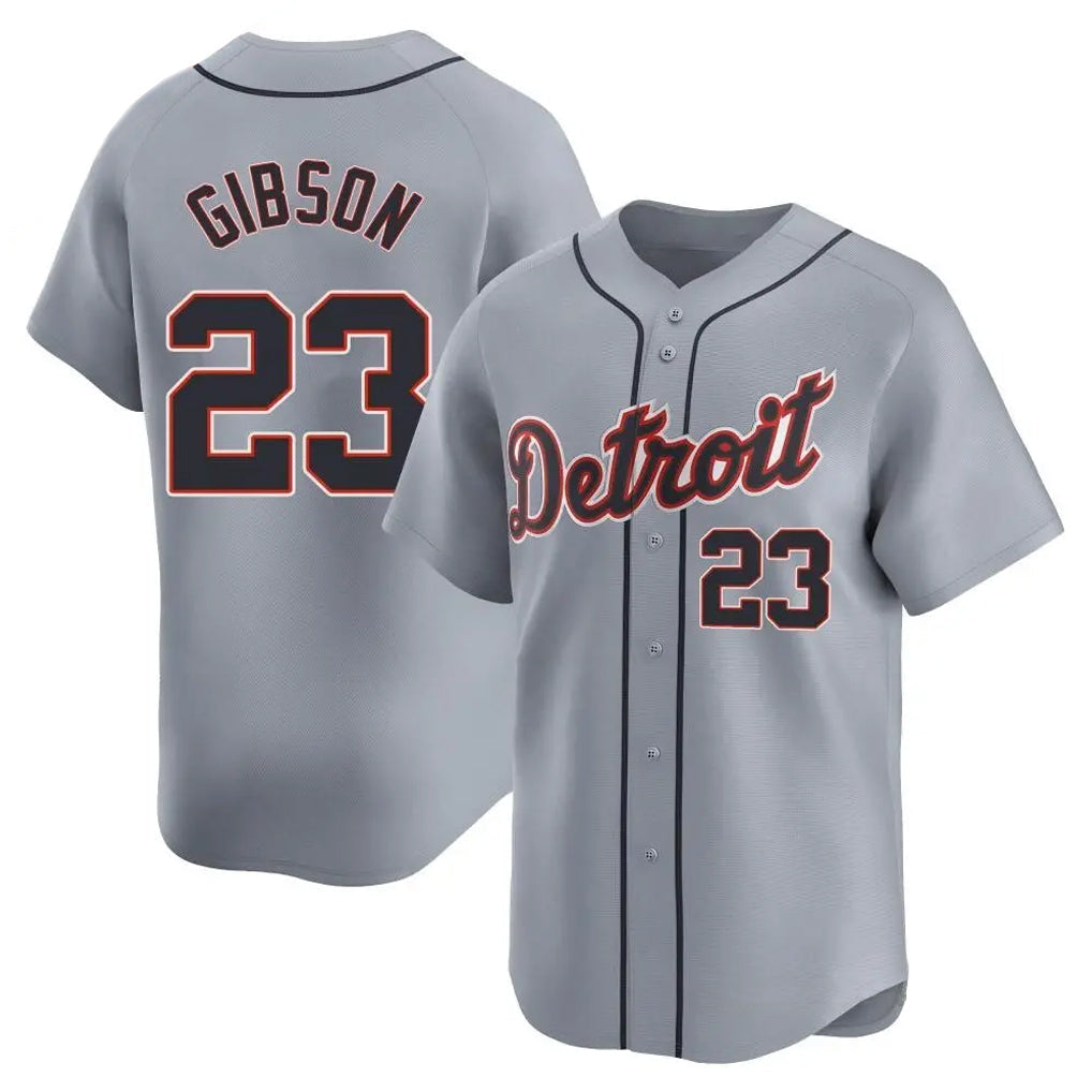 Trusc D.Tigers #23 Kirk Gibson Player Gray Home Limited Stitched Jerseys