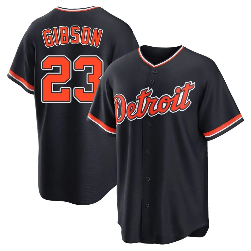 Trusc D.Tigers #23 Kirk Gibson Player Navy Home Game Stitched Jerseys
