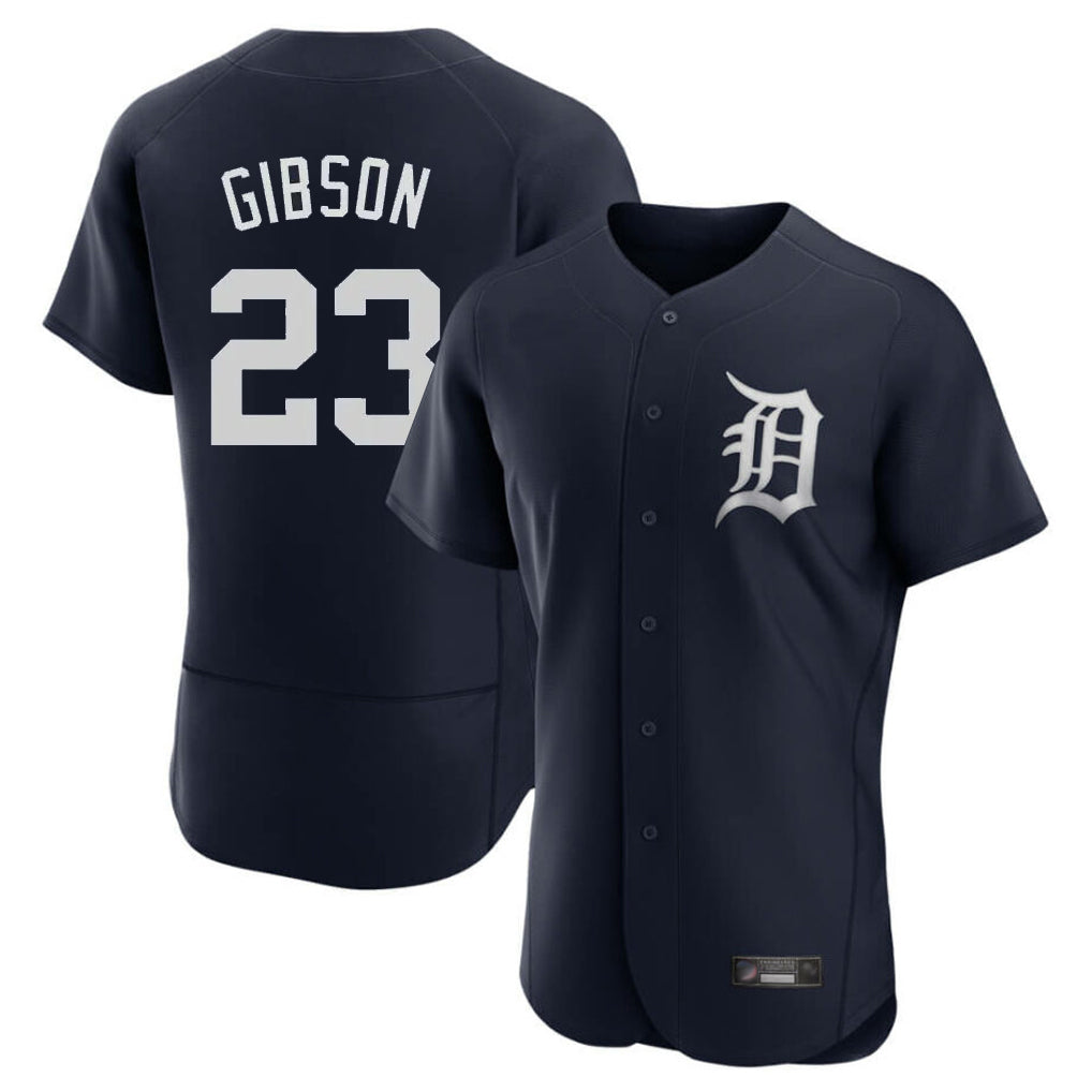 Trusc D.Tigers #23 Kirk Gibson Player Navy Limited Elite Home Stitched Jerseys