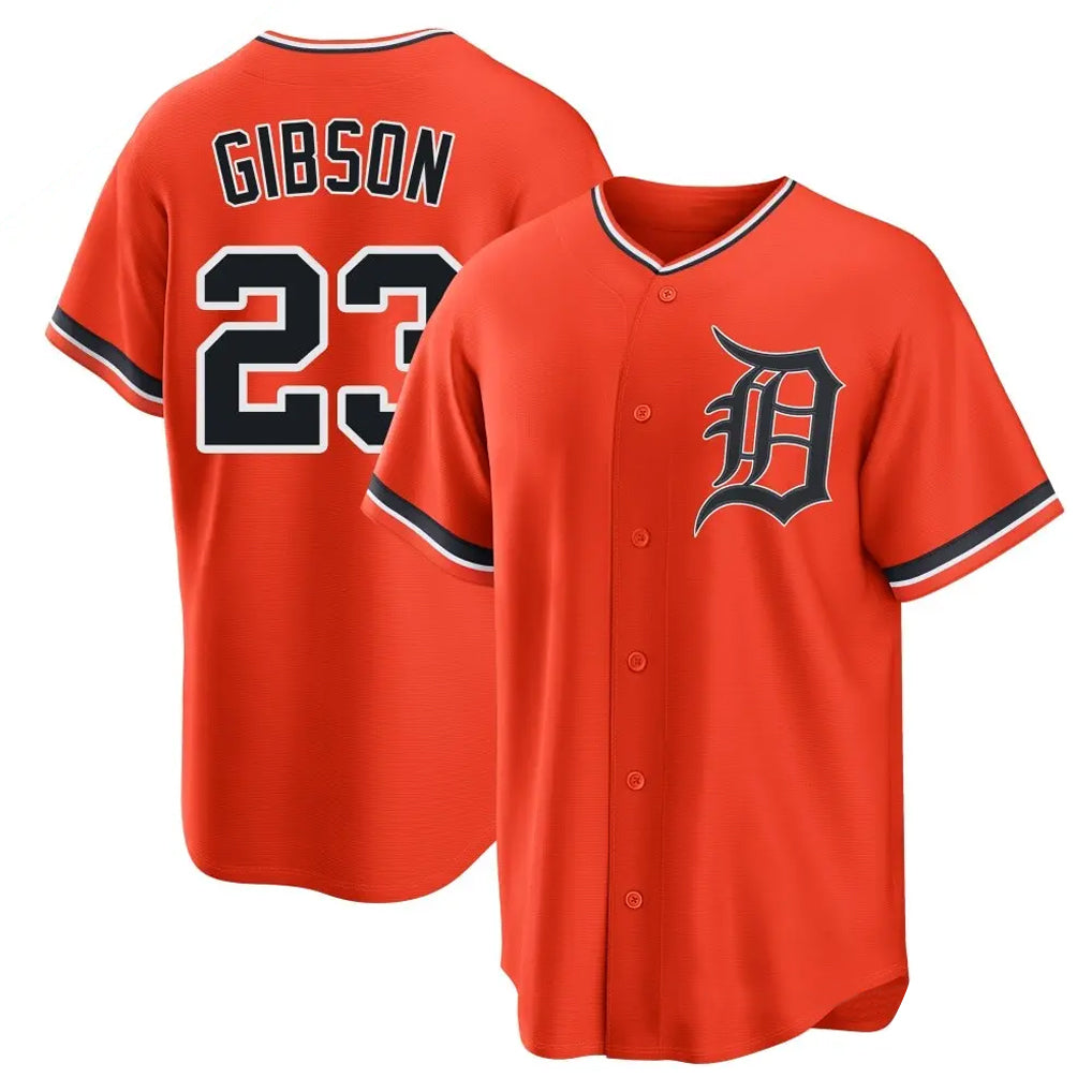 Trusc D.Tigers #23 Kirk Gibson Player Orange Home Game Stitched Jerseys
