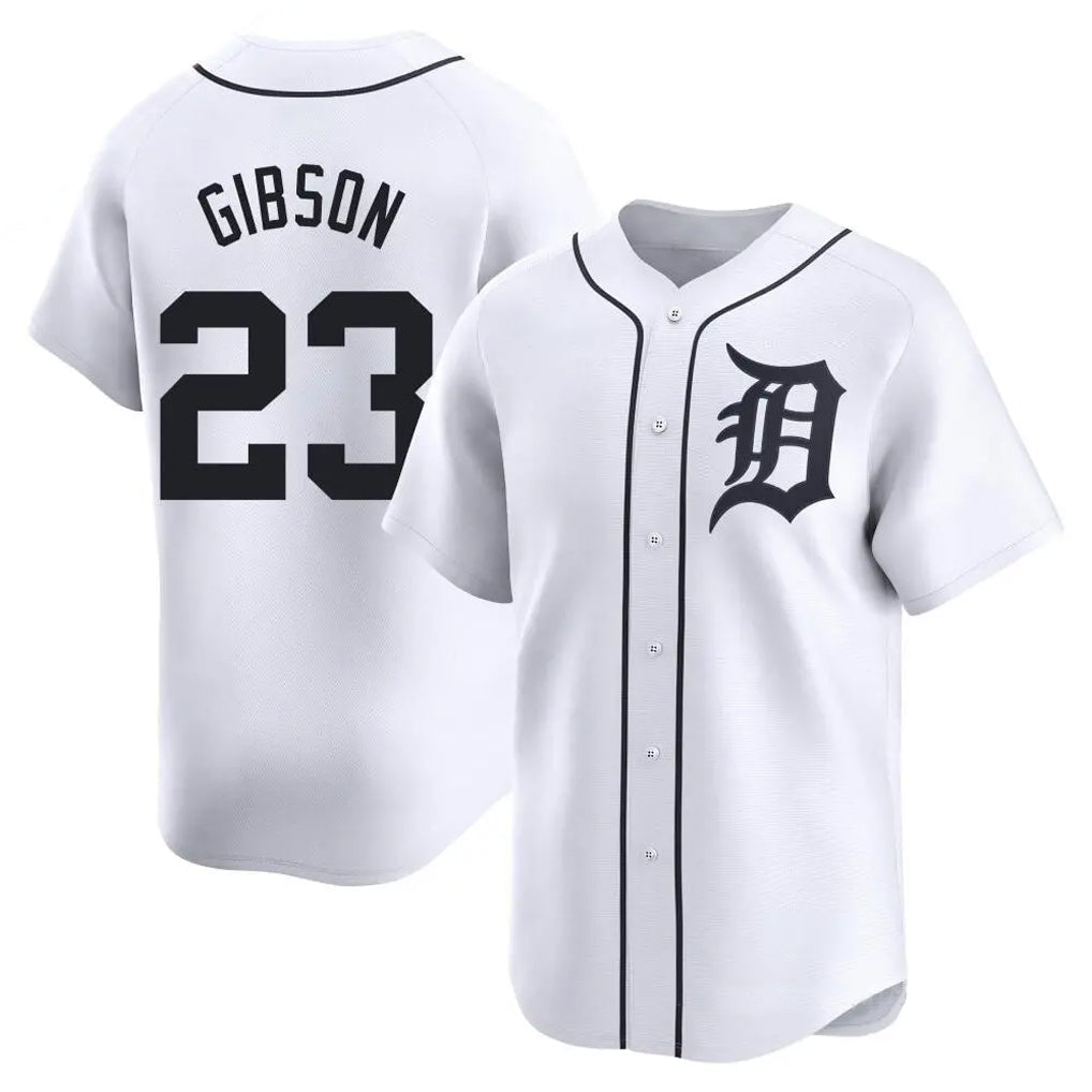 Trusc D.Tigers #23 Kirk Gibson Player White Home Limited Stitched Jerseys