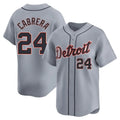 Trusc D.Tigers #24 Miguel Cabrera Player Gray Home Limited Stitched Jerseys