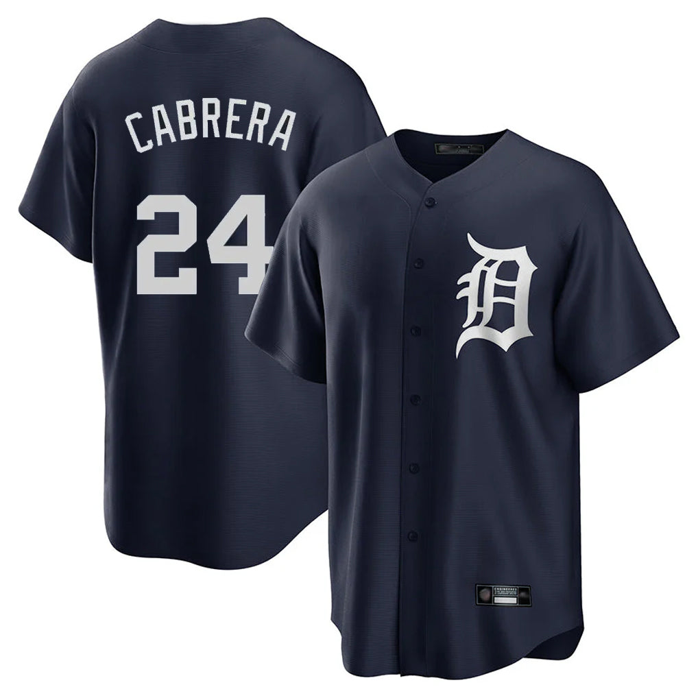 Trusc D.Tigers #24 Miguel Cabrera Player Navy Game Home Stitched Jerseys