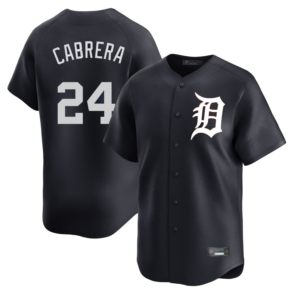Trusc D.Tigers #24 Miguel Cabrera Player Navy Home Limited Game Stitched Jerseys