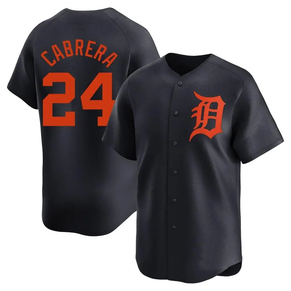 Trusc D.Tigers #24 Miguel Cabrera Player Navy Limited Elite Home Game Stitched Jerseys