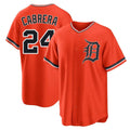 Trusc D.Tigers #24 Miguel Cabrera Player Orange Home Game Stitched Jerseys