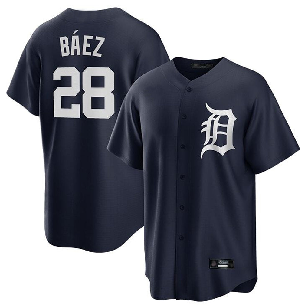 Trusc D.Tigers #28 Javier B¡§¡éez Player Navy Game Home Stitched Jerseys