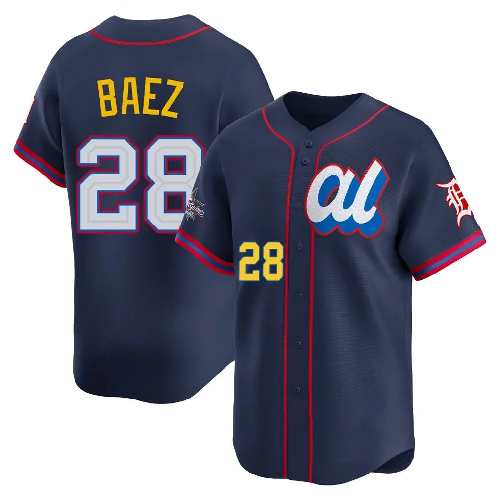 Trusc D.Tigers #28 Javier B¡§¡éez Player Navy Limited American League All-Star Edition Stitched Jerseys