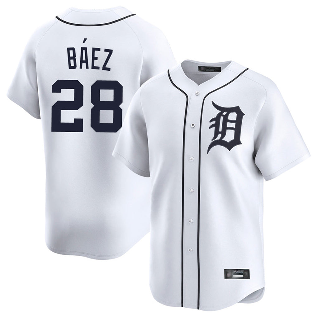 Trusc D.Tigers #28 Javier B¡§¡éez Player White Home Limited Stitched Jerseys