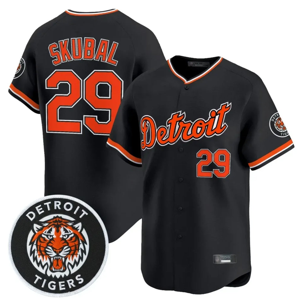 Trusc D.Tigers #29 Tarik Skubal Player Black Limited Home Stitched Jerseys