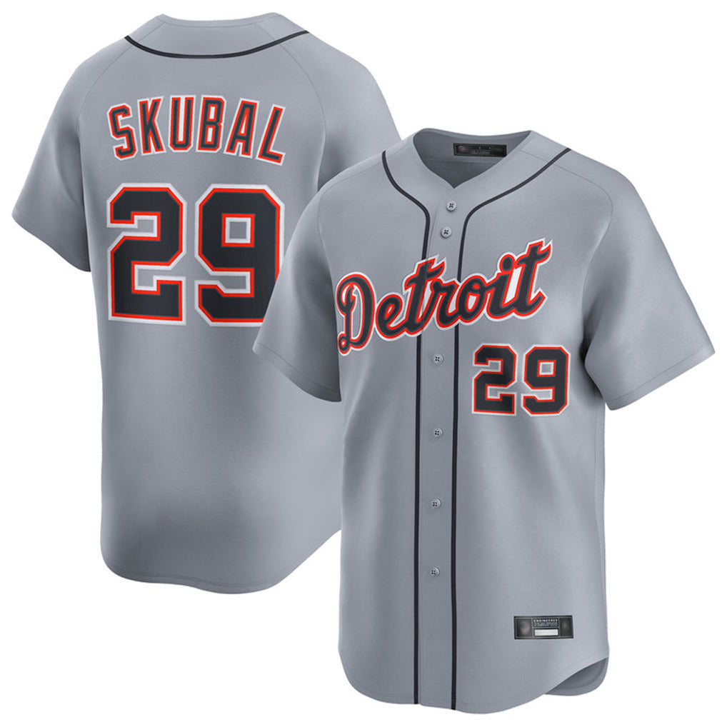 Trusc D.Tigers #29 Tarik Skubal Player Gray Home Limited Stitched Jerseys