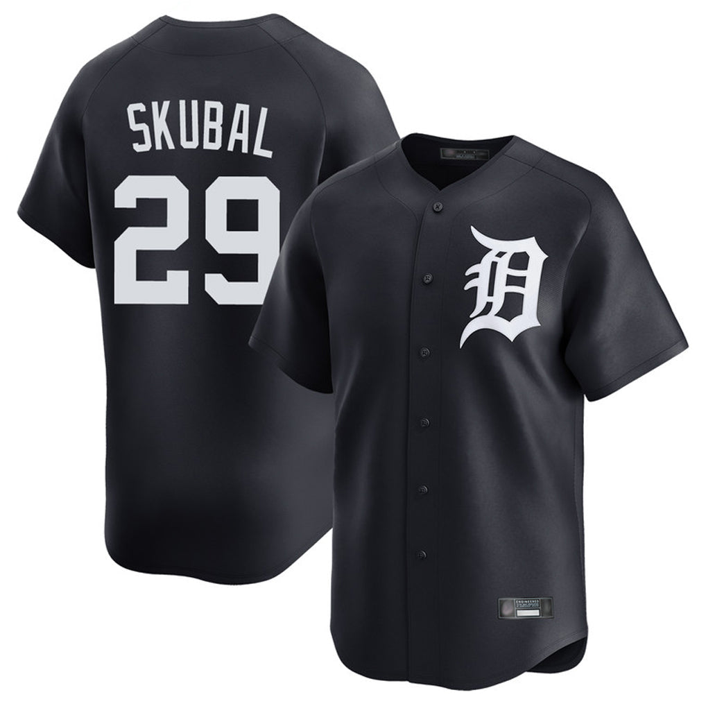Trusc D.Tigers #29 Tarik Skubal Player Navy Home Limited Game Stitched Jerseys