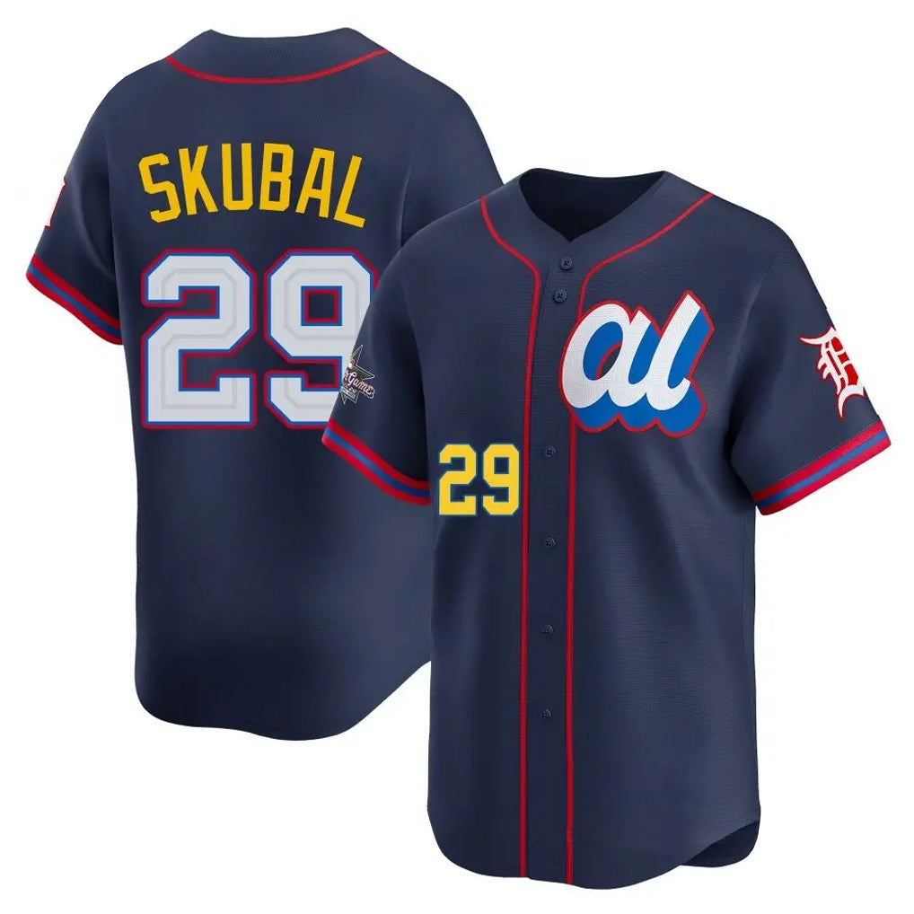 Trusc D.Tigers #29 Tarik Skubal Player Navy Limited American League All-Star Edition Stitched Jerseys