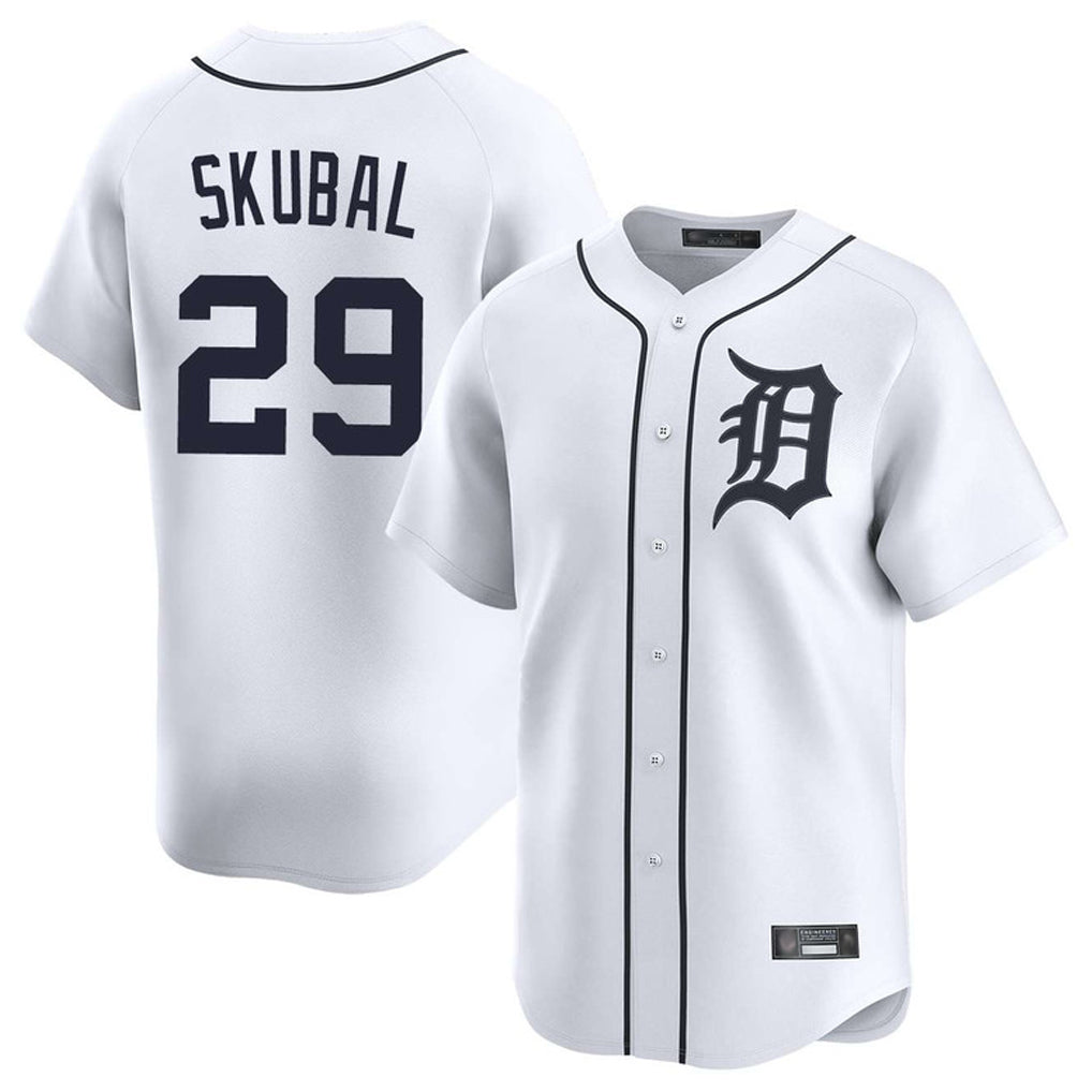Trusc D.Tigers #29 Tarik Skubal Player White Home Limited Stitched Jerseys
