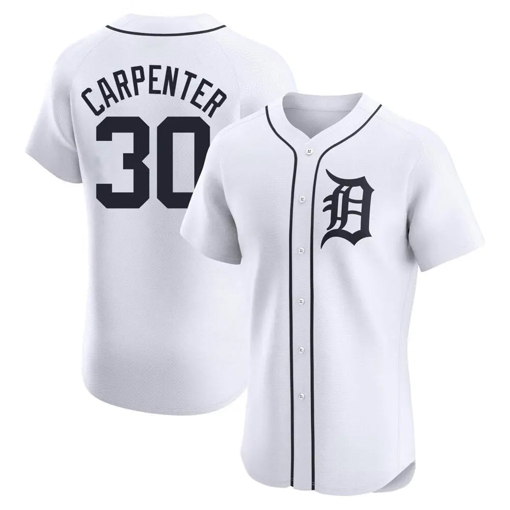 Trusc D.Tigers #30 Kerry Carpenter Player White Limited Elite Home Stitched Jerseys