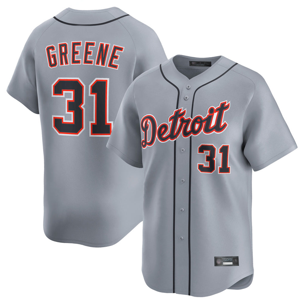 Trusc D.Tigers #31 Riley Greene Player Gray Home Limited Stitched Jerseys