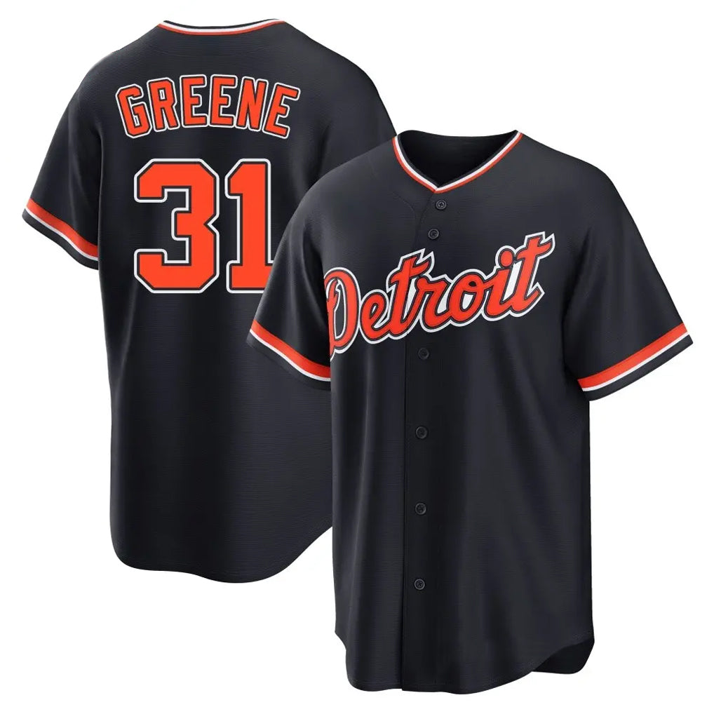 Trusc D.Tigers #31 Riley Greene Player Navy Home Game Stitched Jerseys