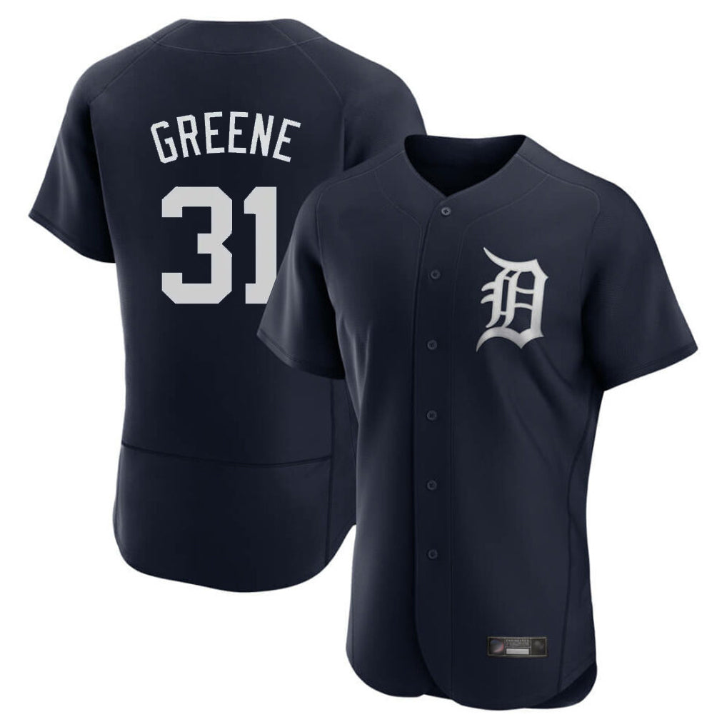 Trusc D.Tigers #31 Riley Greene Player Navy Limited Elite Home Stitched Jerseys