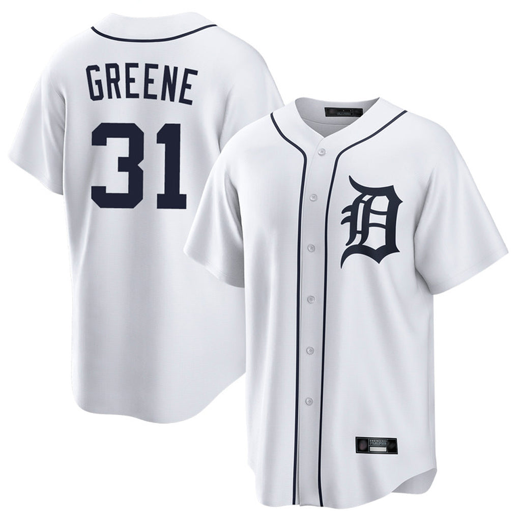 Trusc D.Tigers #31 Riley Greene Player White Home Game Stitched Jerseys