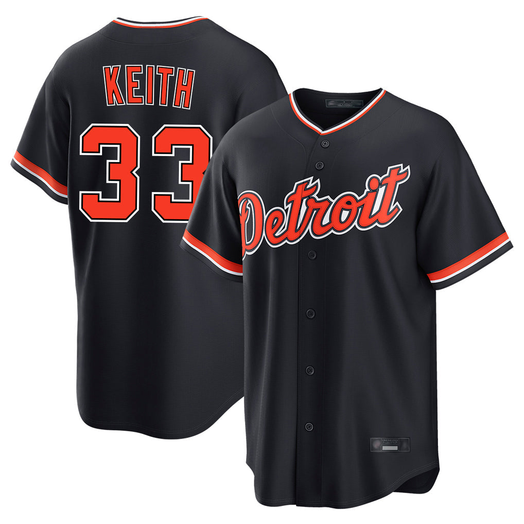 Trusc D.Tigers #33 Colt Keith Player Navy Home Game Stitched Jerseys