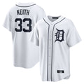 Trusc D.Tigers #33 Colt Keith Player White Home Game Stitched Jerseys