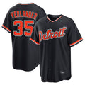 Trusc D.Tigers #35 Justin Verlander Player Navy Home Game Stitched Jerseys