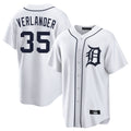 Trusc D.Tigers #35 Justin Verlander Player White Home Game Stitched Jerseys