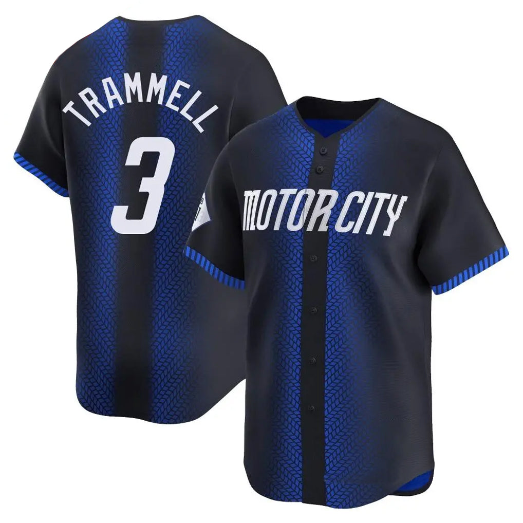 Trusc D.Tigers #3 Alan Trammell Player Navy City Connect Home Limited Stitched Jerseys