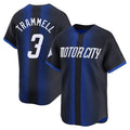Trusc D.Tigers #3 Alan Trammell Player Navy Game Home Stitched Jerseys