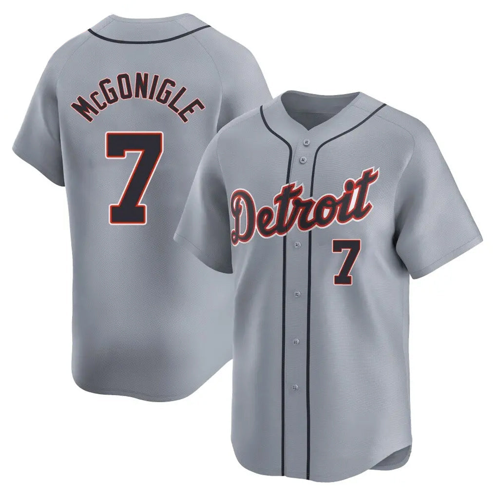 Trusc D.Tigers #7 Kevin McGonigle Player Gray Home Limited Stitched Jerseys
