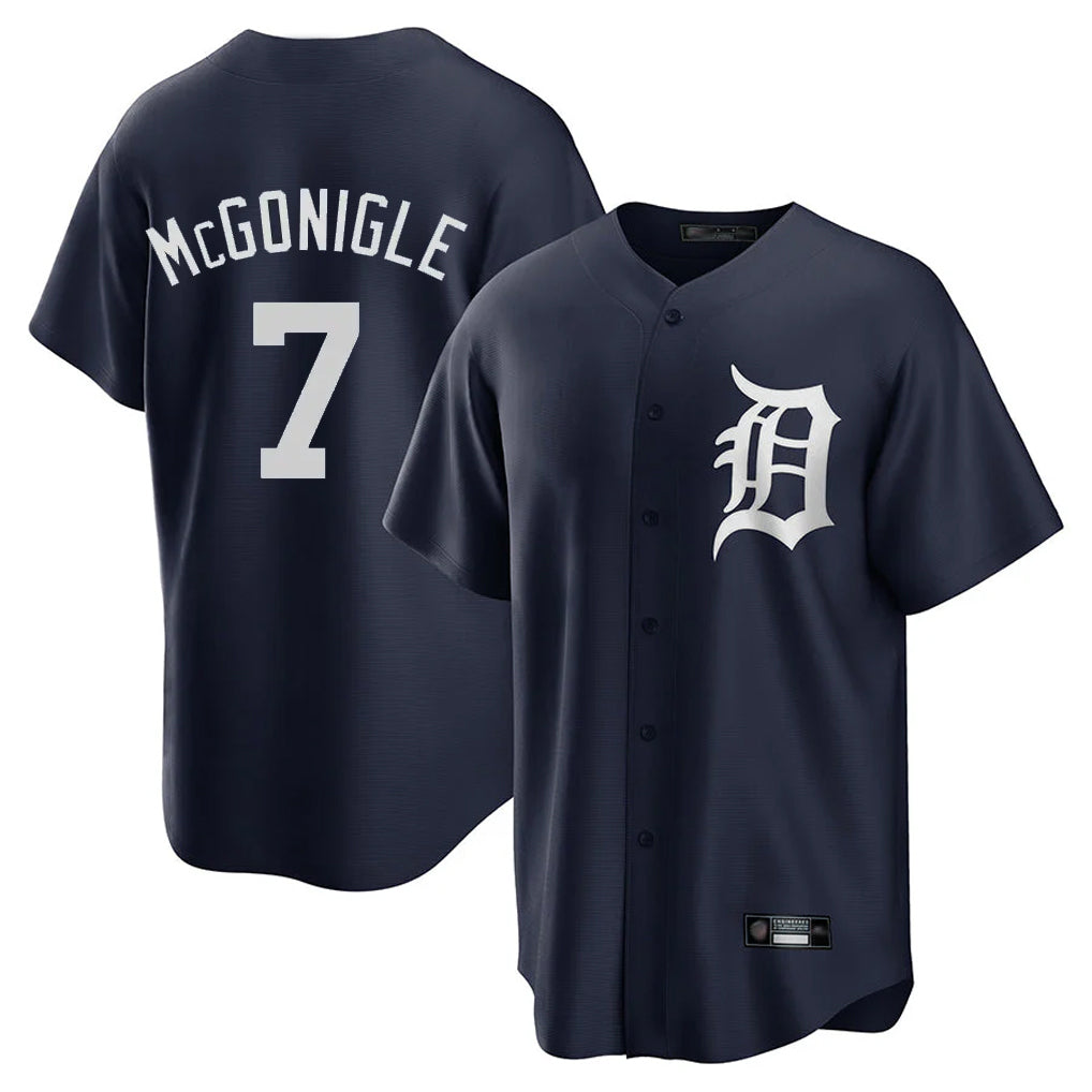 Trusc D.Tigers #7 Kevin McGonigle Player Navy Game Home Stitched Jerseys