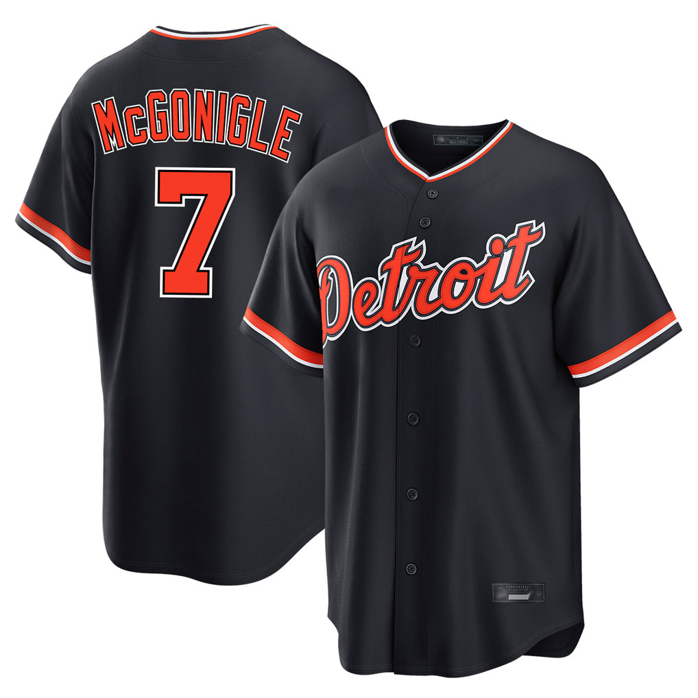 Trusc D.Tigers #7 Kevin McGonigle Player Navy Home Game Stitched Jerseys